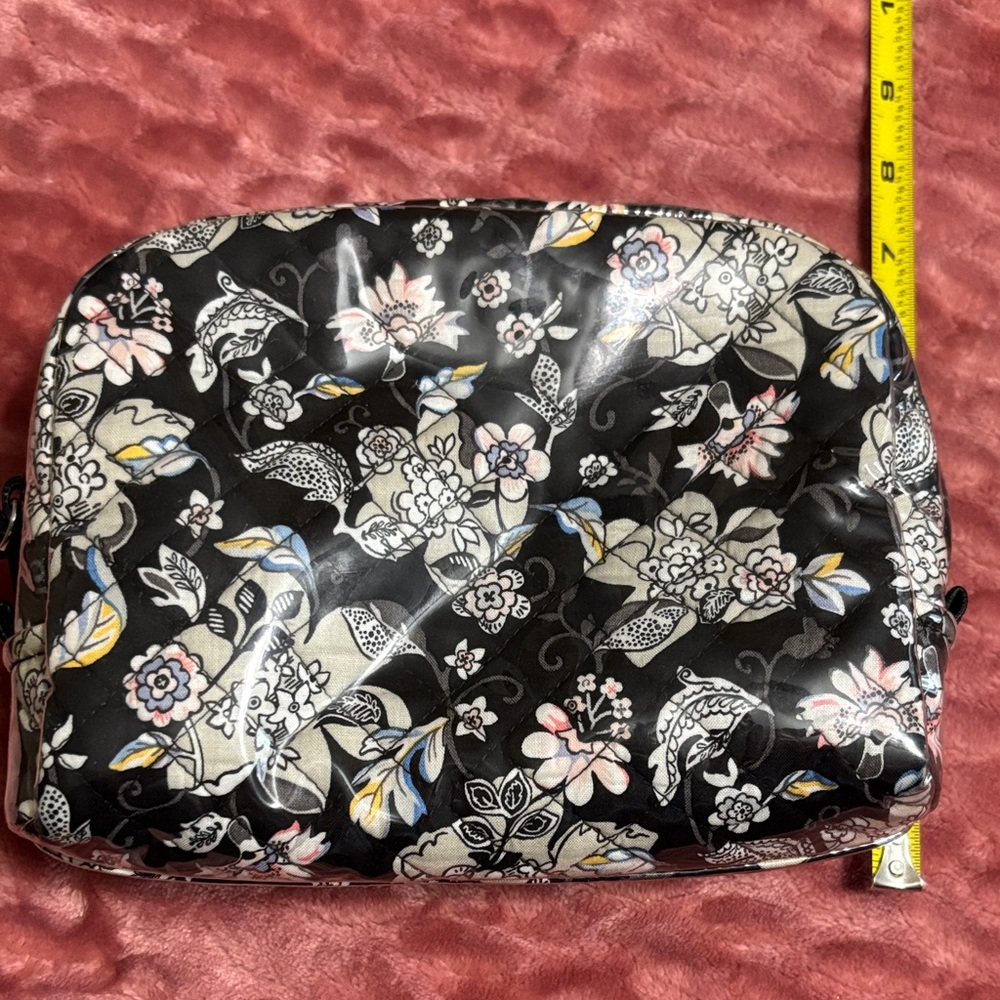 Vera Bradley Black and White Floral Cosmetic Case - Picture 3 of 9